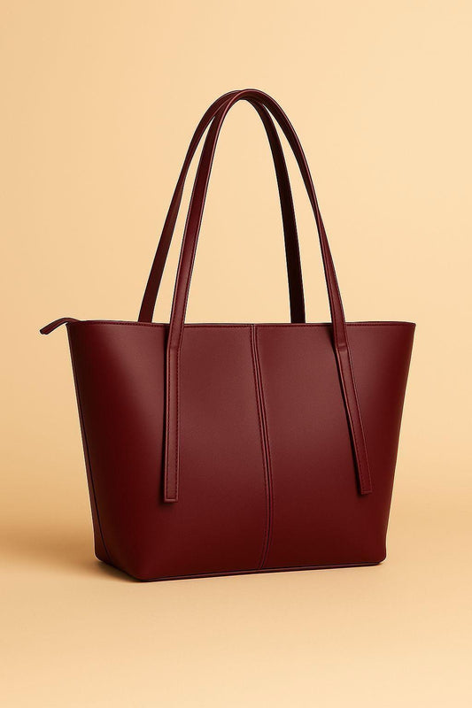 Girl's Rexine Plain Tote Bag