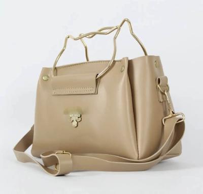 Girl's PU Leather Plain Hand bag