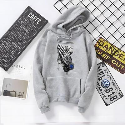 1 Pc Men's Fleece Printed Hoodie